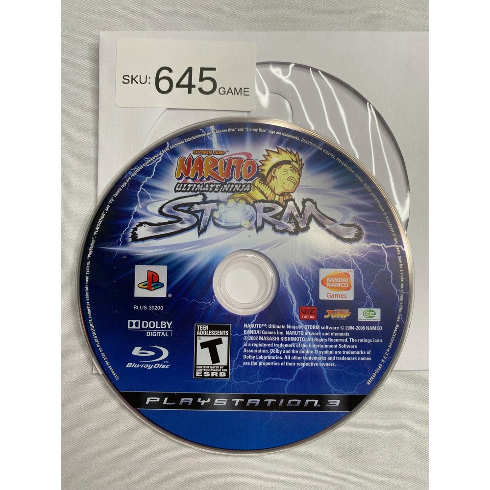 Naruto Ultimate Ninja Storm PS3 PlayStation 3 Game Disc